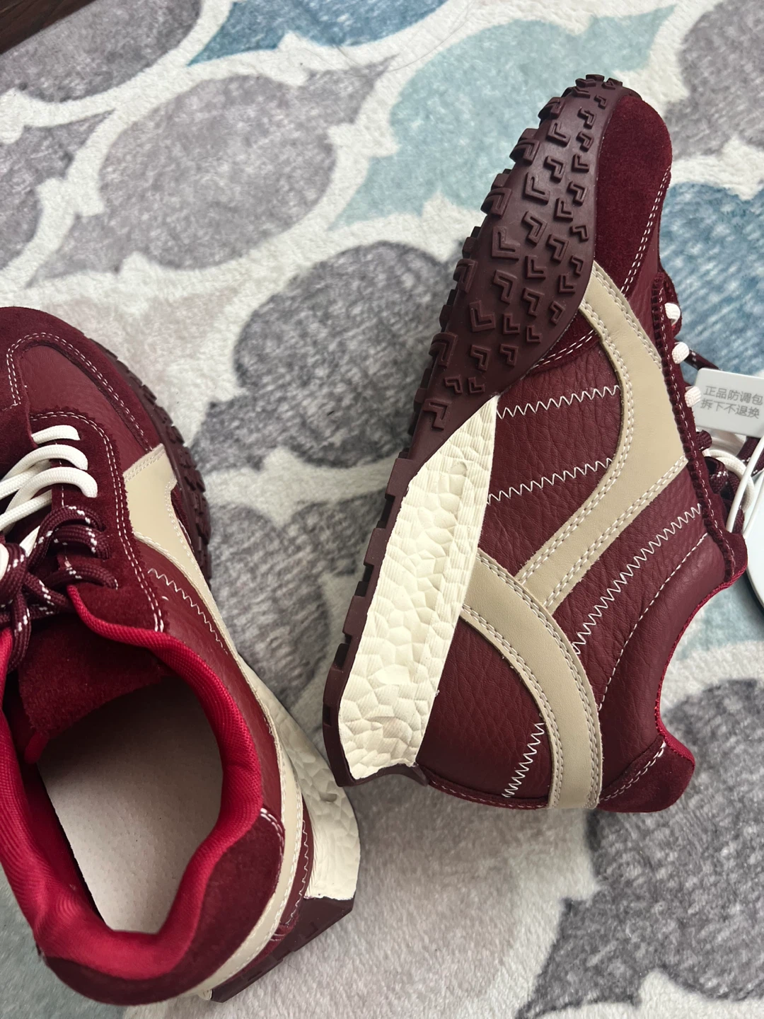 Maroon and Tan Athletic Shoes - photo 4