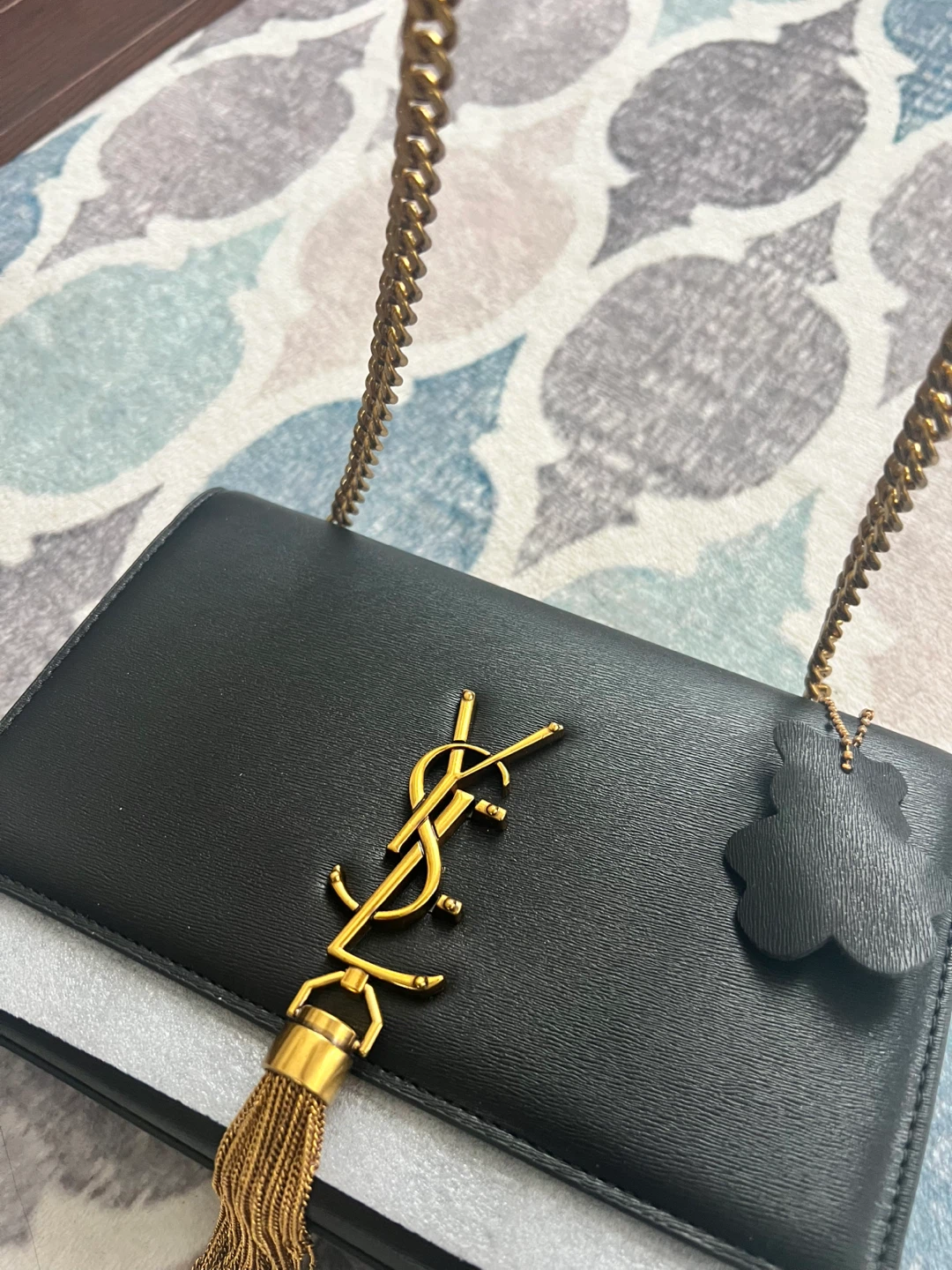 Black Leather Chain Wallet