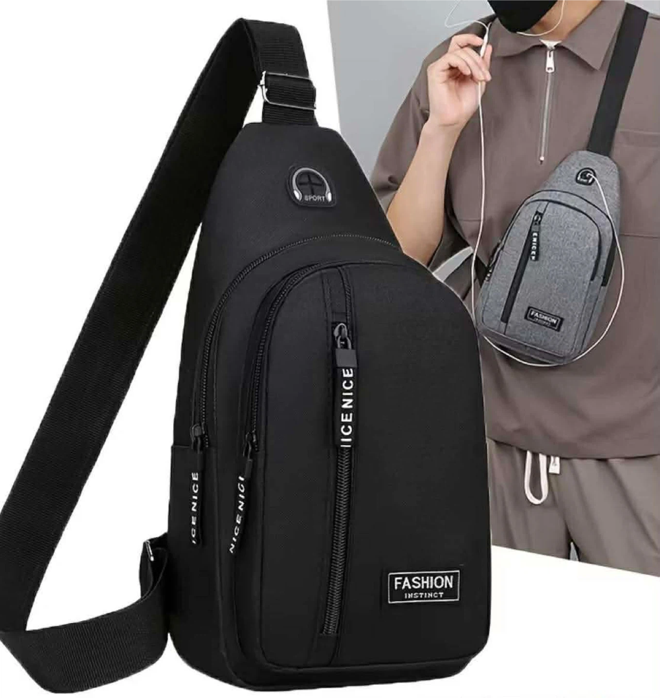 New !  Sling Bag ( Black)