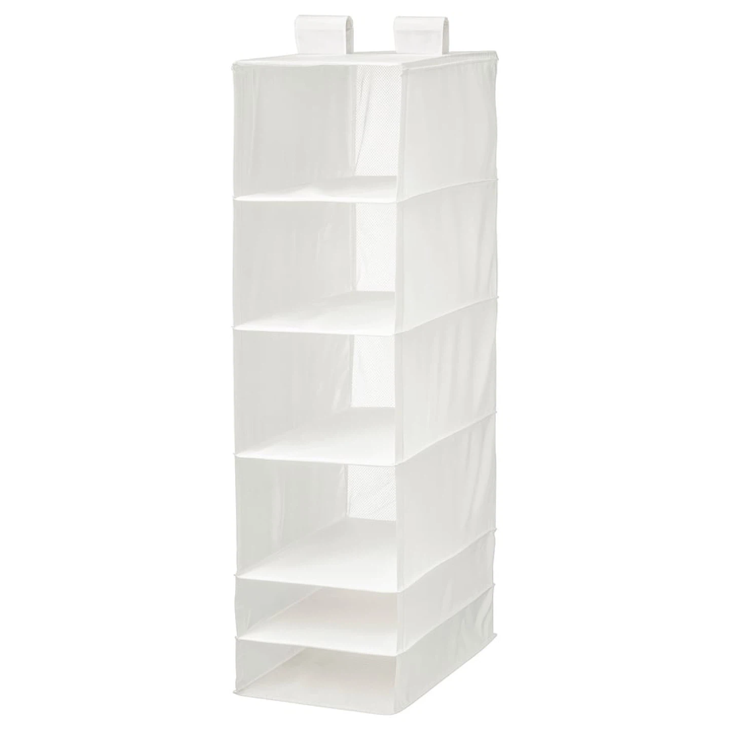 White Hanging Closet Organizer - 6 Shelves