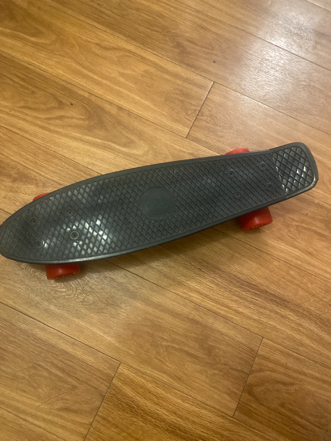 Penny Board Skateboard - Black with Red Wheels