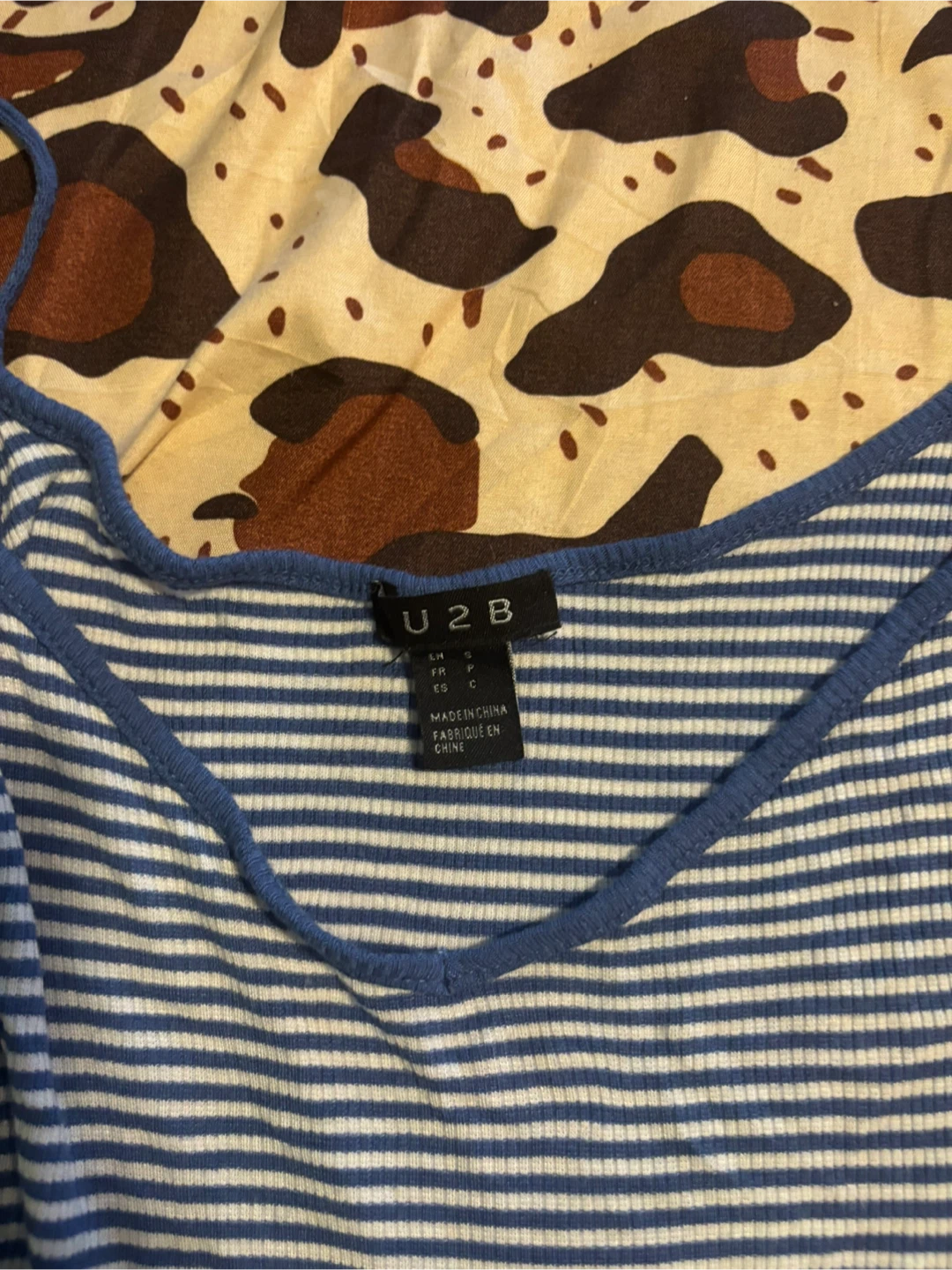U2B Striped Tank Top - Blue & White - photo 2