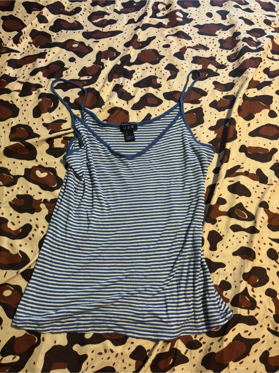 U2B Striped Tank Top - Blue & White