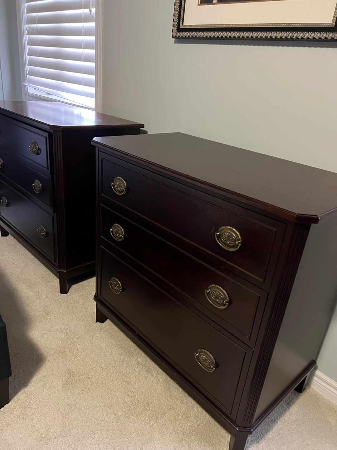 Dark Cherry 3-Drawer Dresser - photo 2