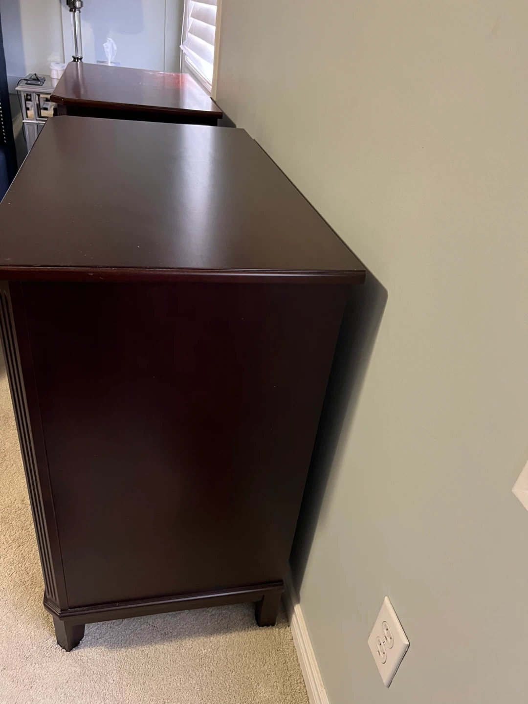 Dark Cherry 3-Drawer Dresser - photo 5