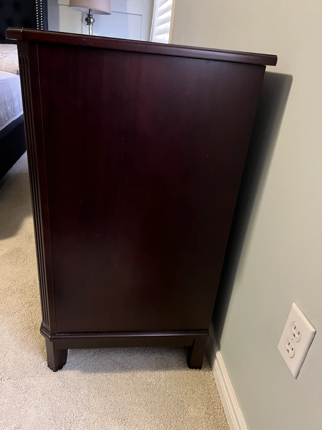 Dark Cherry 3-Drawer Dresser - photo 3