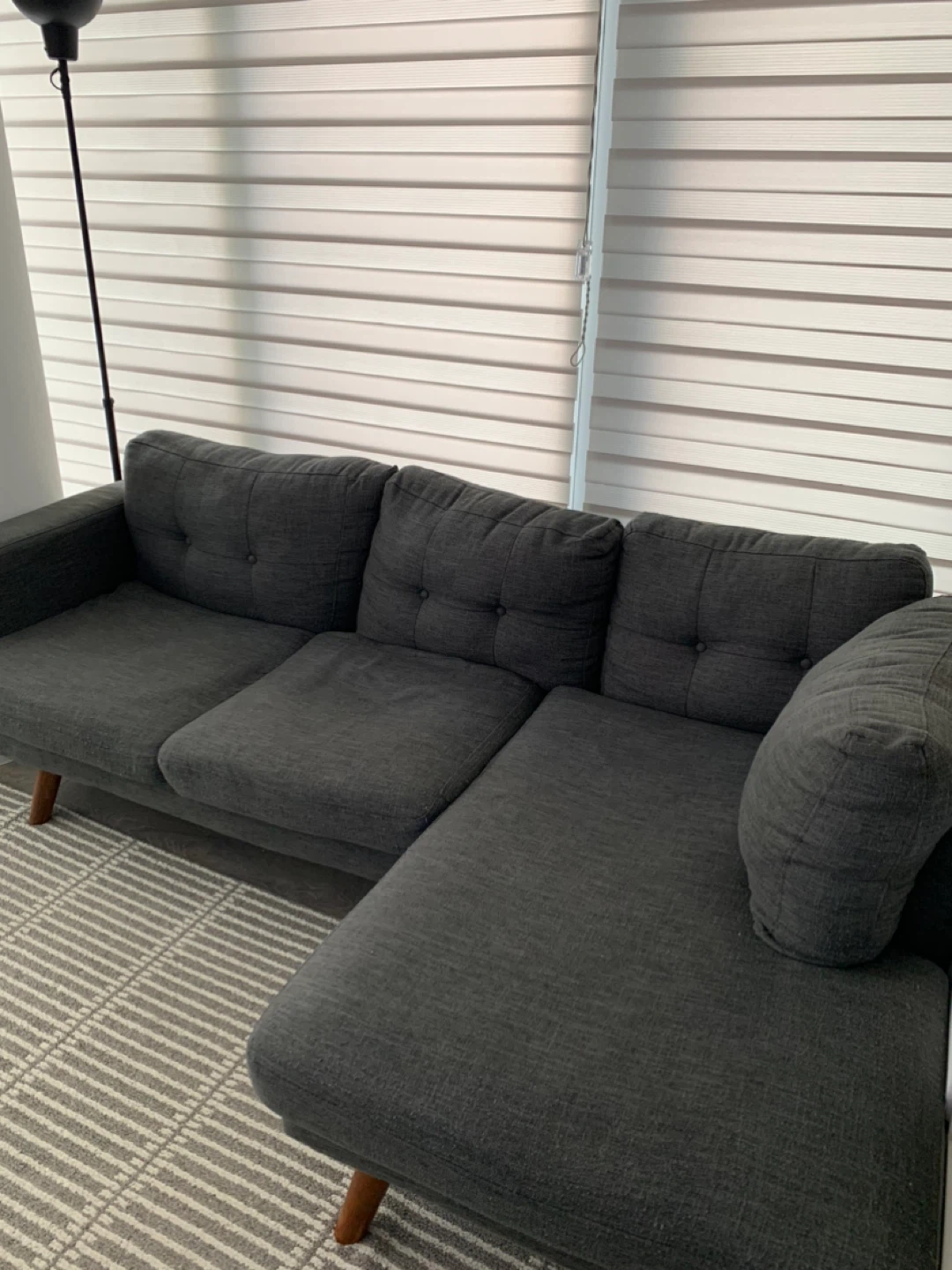 Dark Grey Sectional Sofa - photo 2