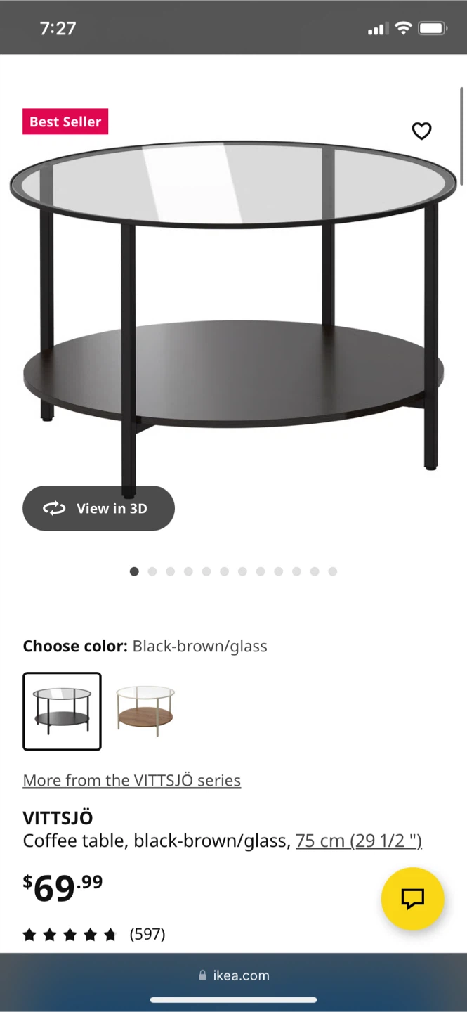 IKEA VITTSJÖ Coffee Table - photo 2