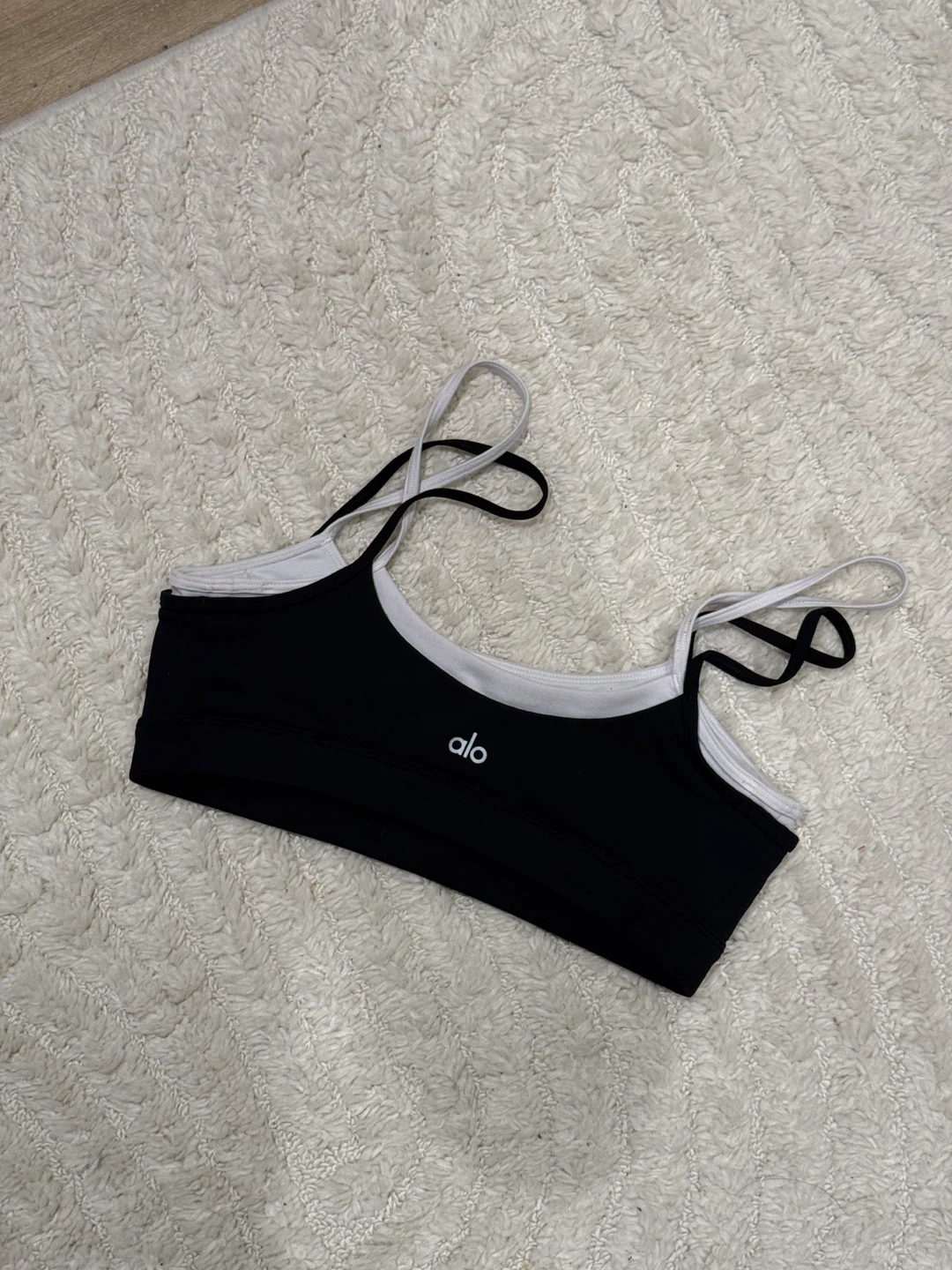 Alo Yoga Sports Bra - Black/White - Size S - photo 3