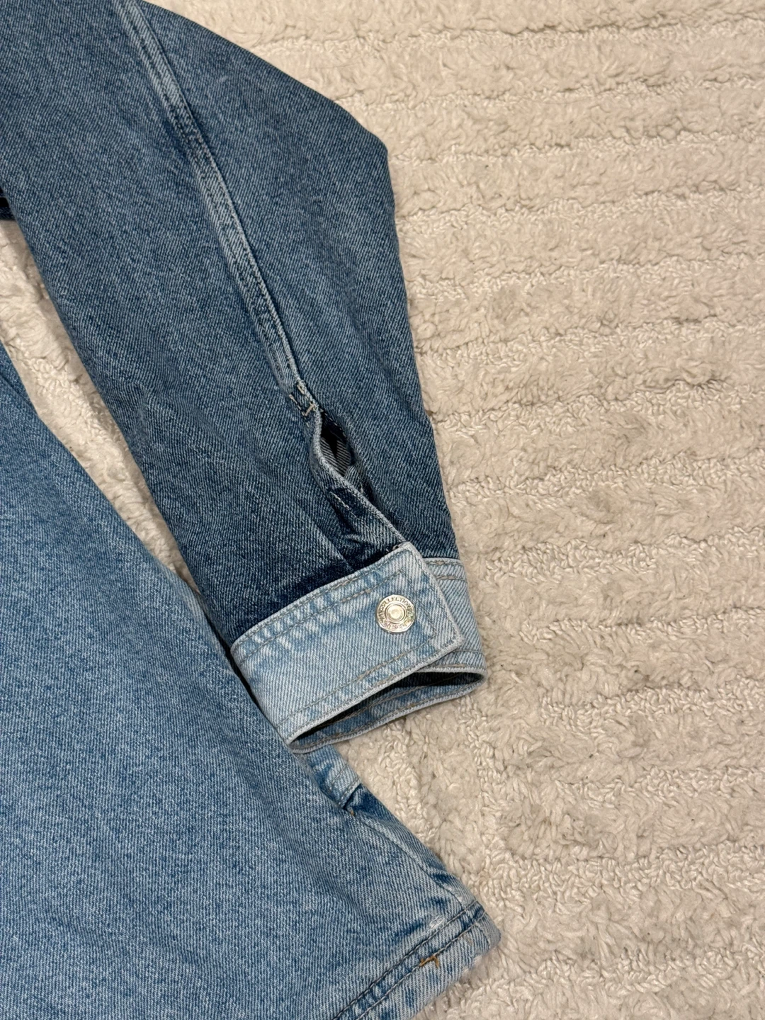 Bershka Denim Patchwork Shirt Jacket - photo 2