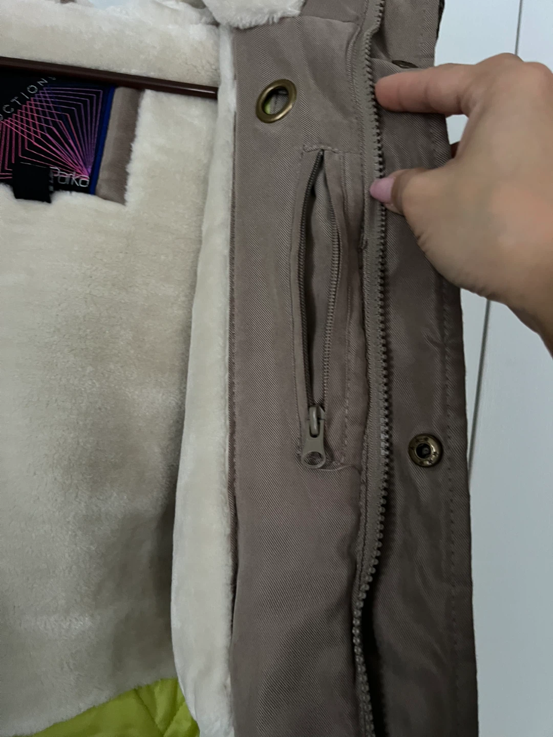 Women's Tan Parka with Faux Fur Hood - photo 5