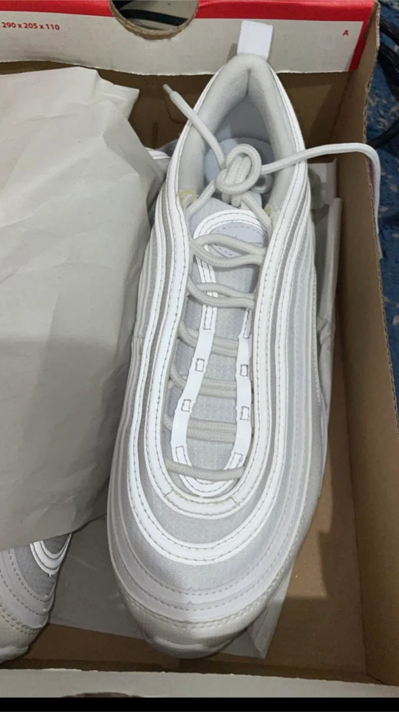 Nike Air Max 97 (GS) White/Metallic Silver Youth Size 6.5 - photo 2
