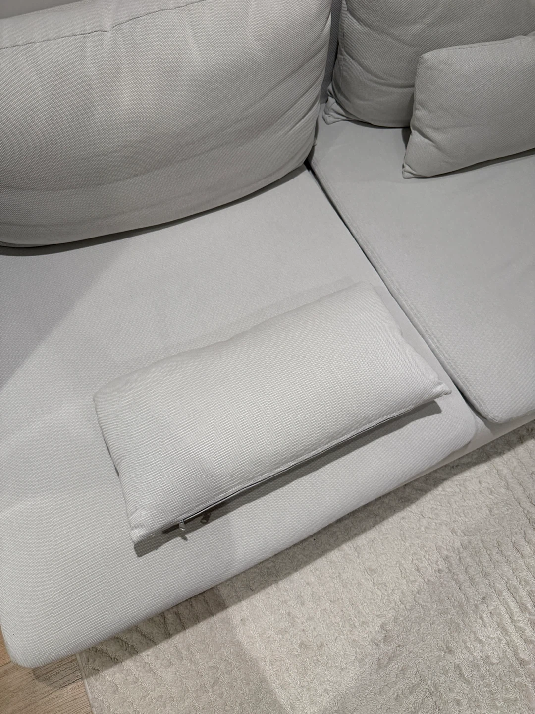 Light Grey Loveseat with Pillows - IKEA - photo 4