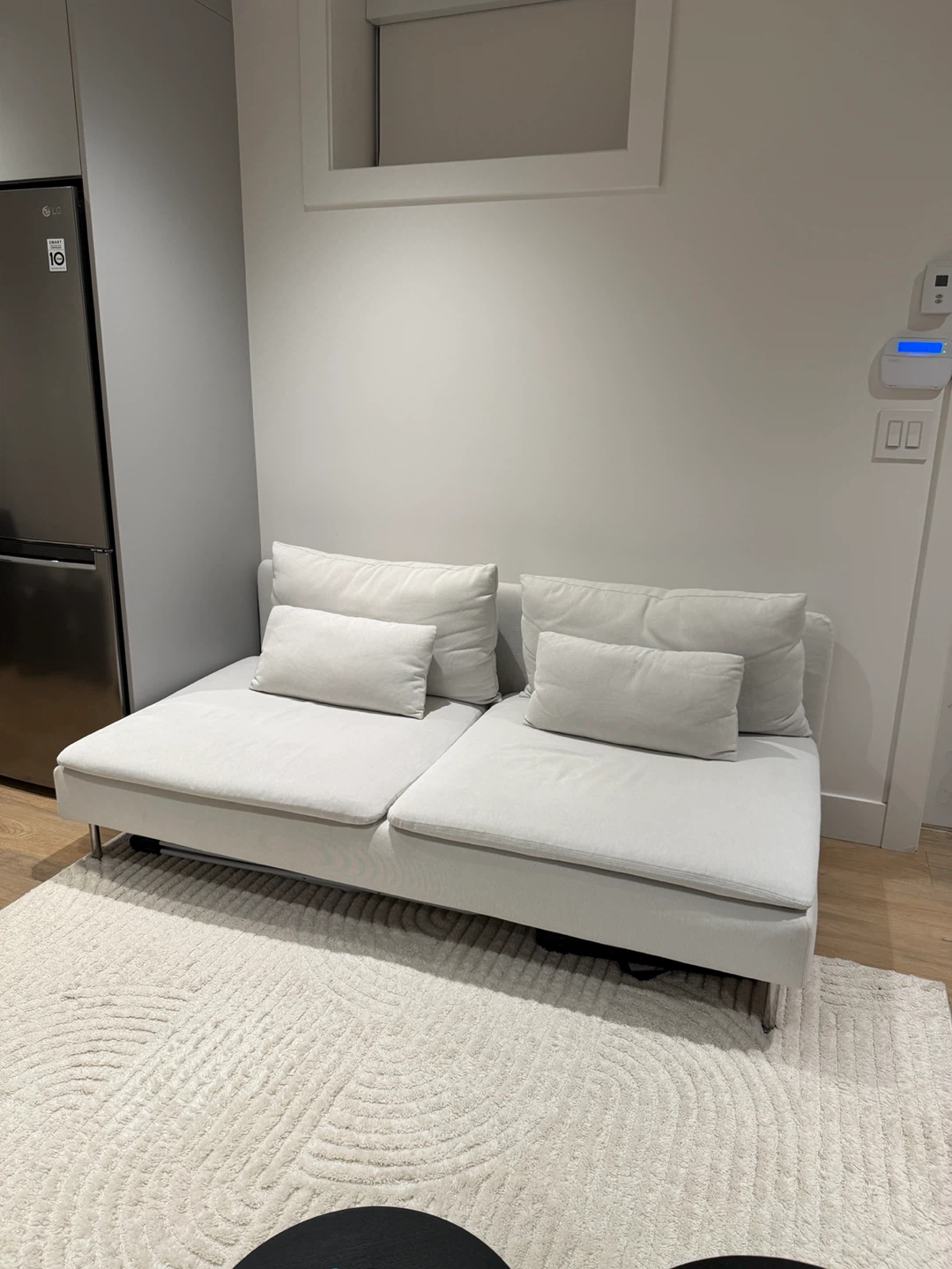 Light Grey Loveseat with Pillows - IKEA