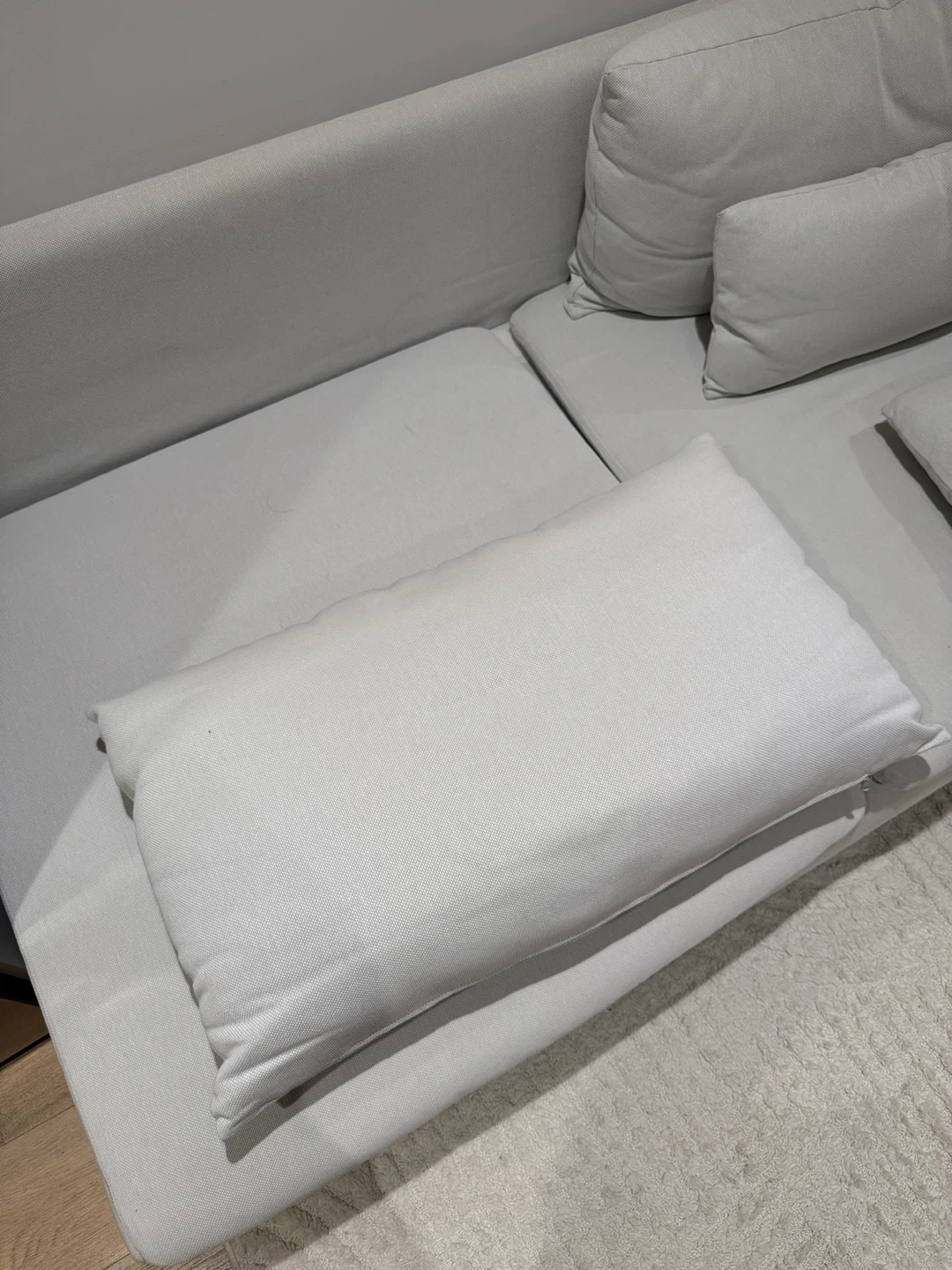 Light Grey Loveseat with Pillows - IKEA - photo 5