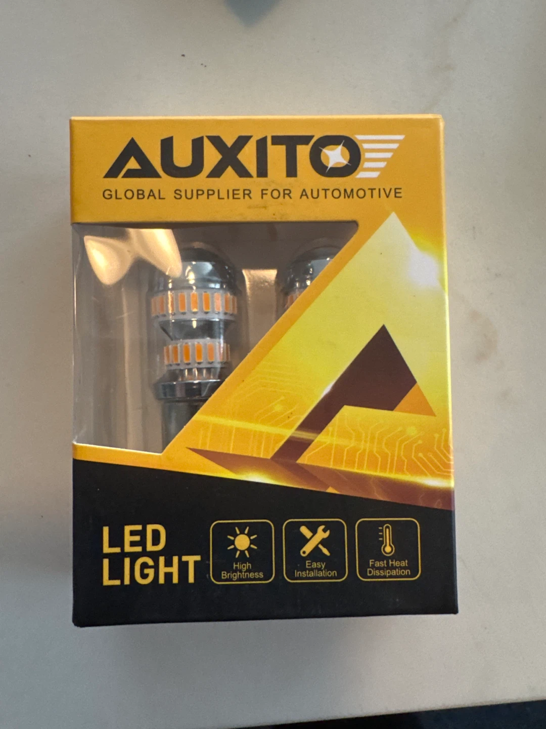 AUXITO 1156 LED Automotive Amber Bulbs - photo 2