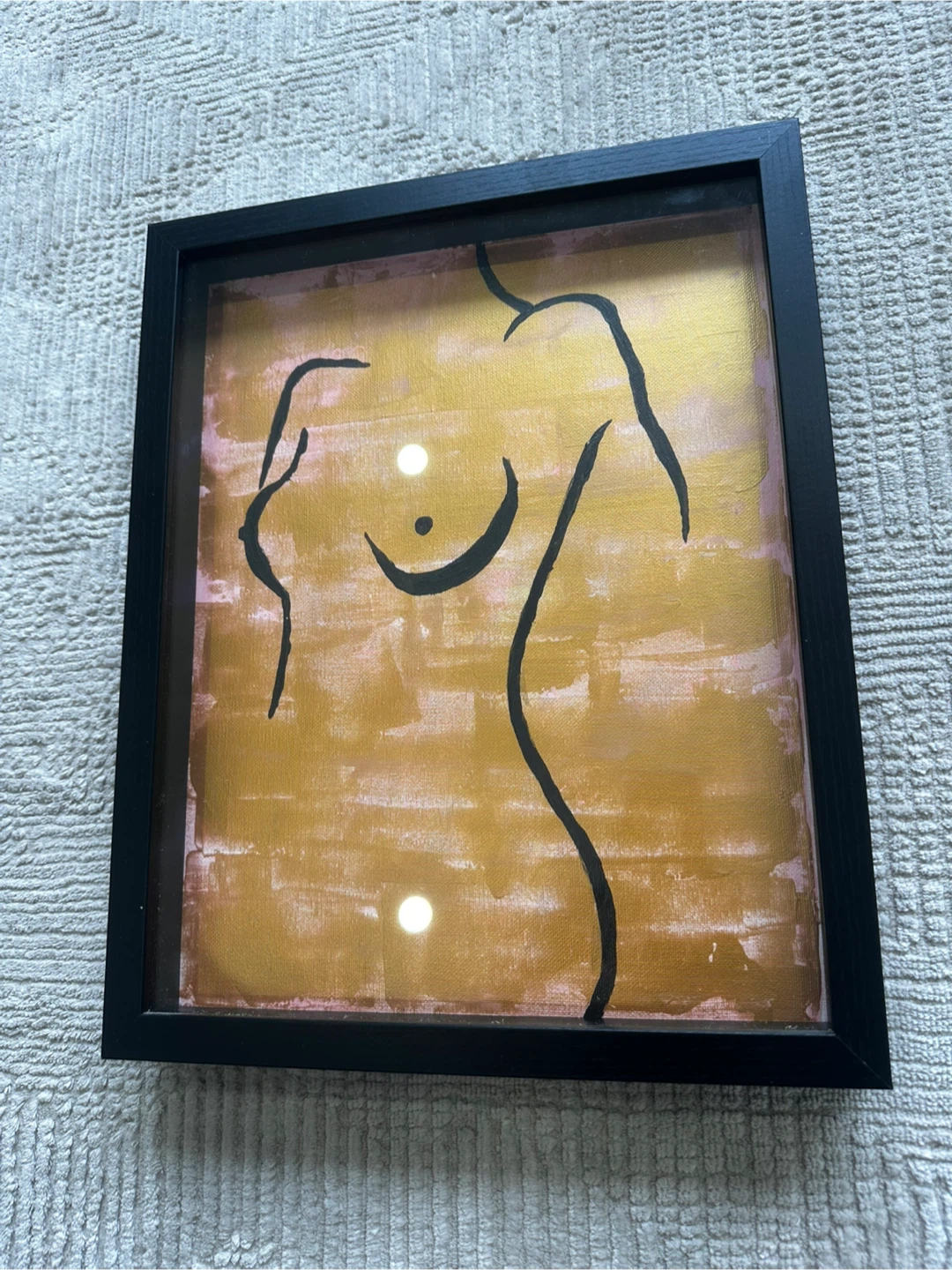 Framed Abstract Nude Line Art - photo 2