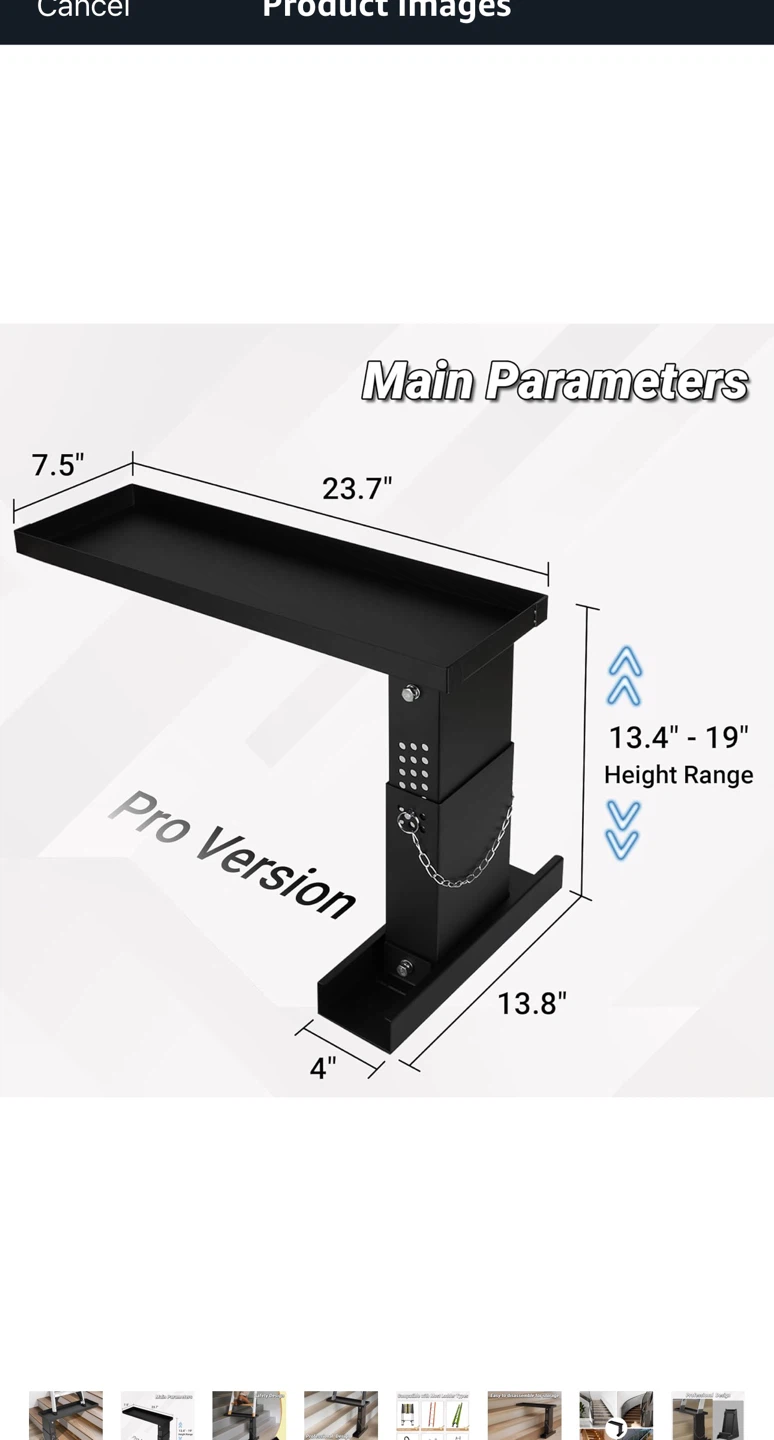 Pro Ladder Leveller - 13.4"-19" Height, Heavy-Duty Carbon Steel - photo 2