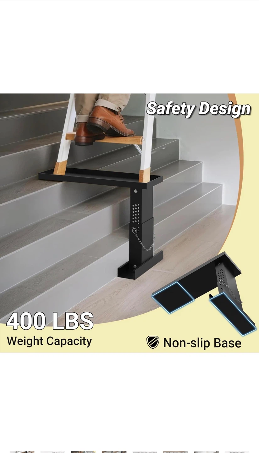 Pro Ladder Leveller - 13.4"-19" Height, Heavy-Duty Carbon Steel - photo 4