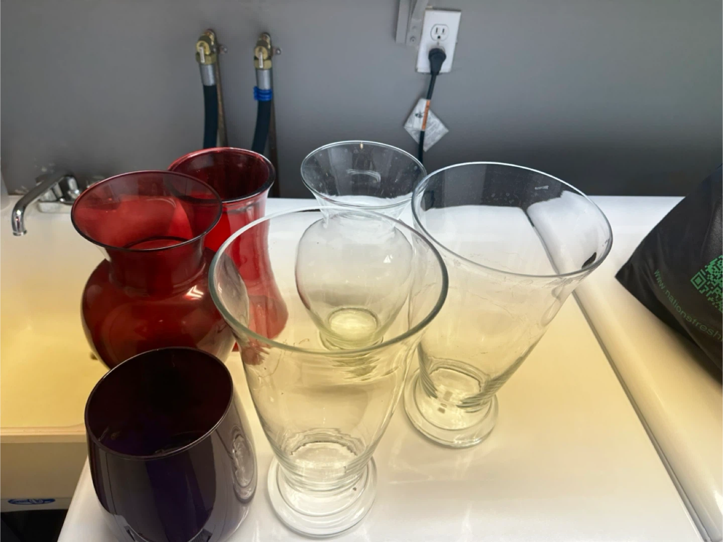 Assorted Glass Vases