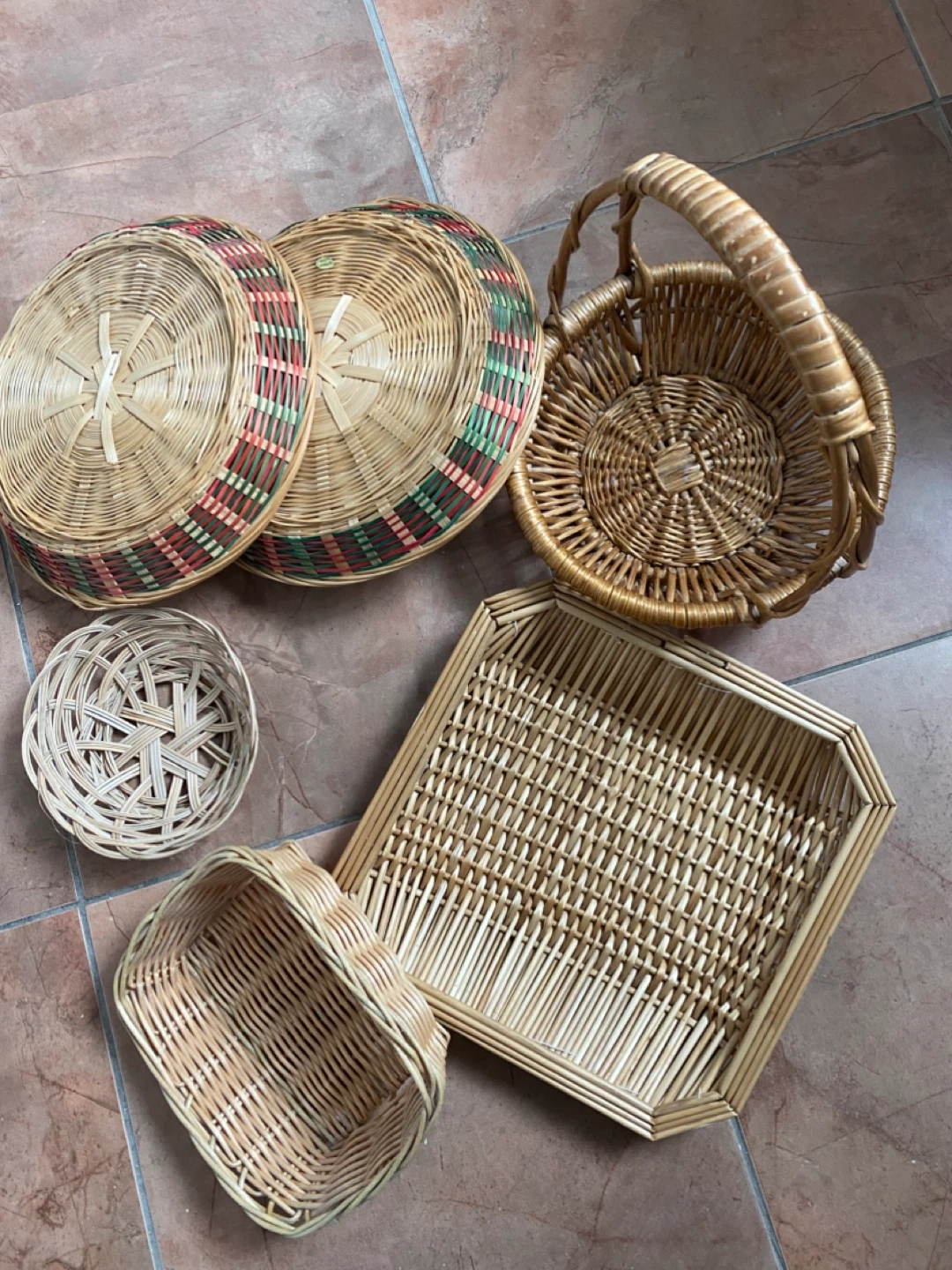 Set of 6 Woven Baskets and Trays - photo 2