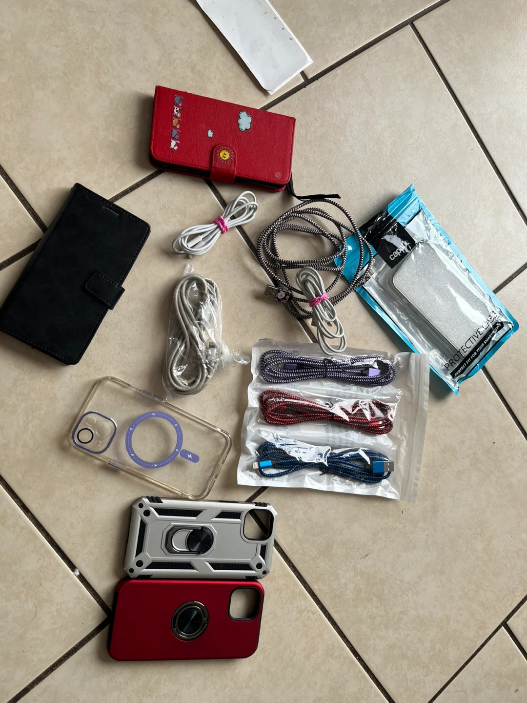 Assorted iPhone Accessories and Cables
