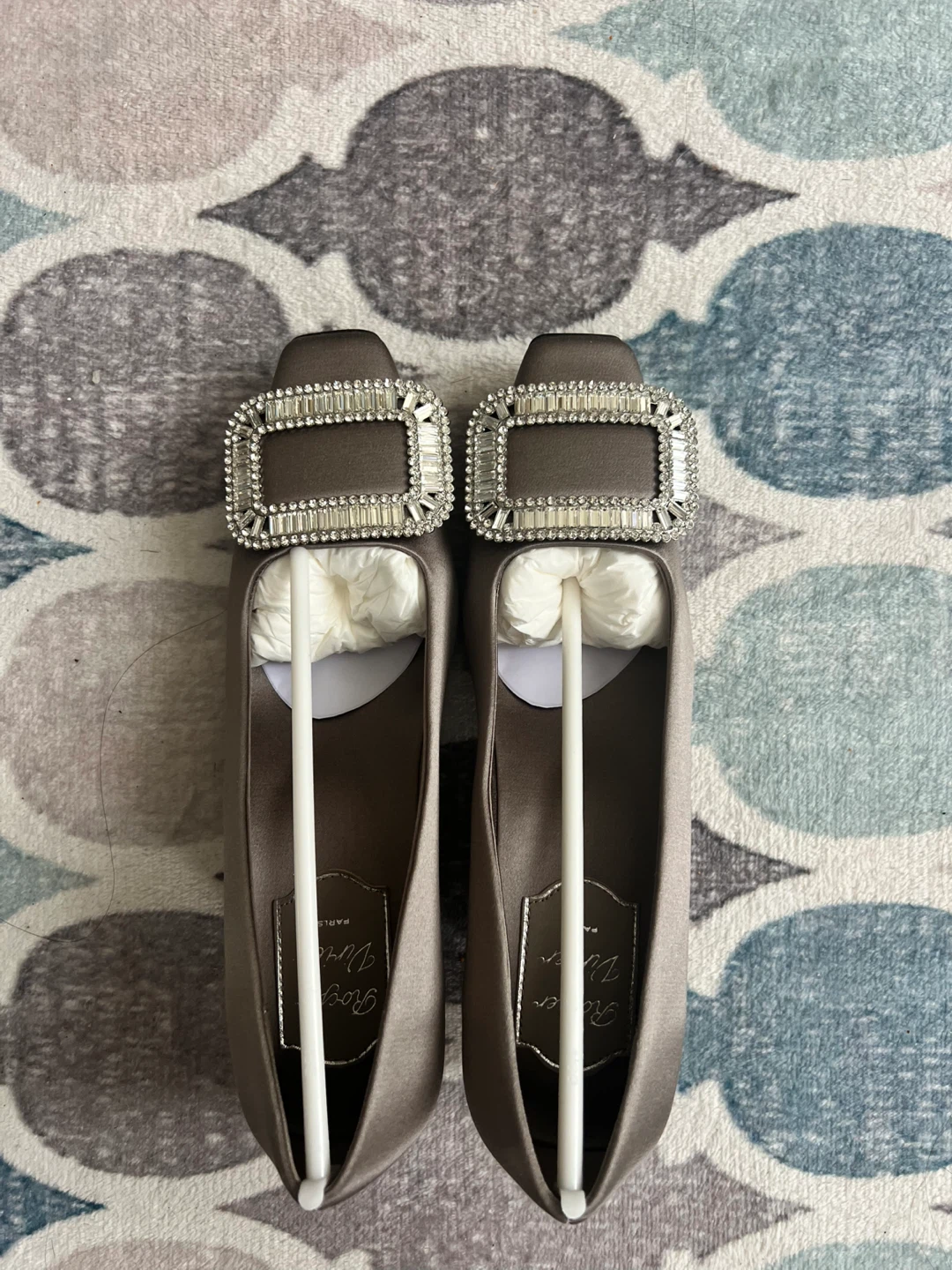 Women's Embellished Satin Ballet Flats