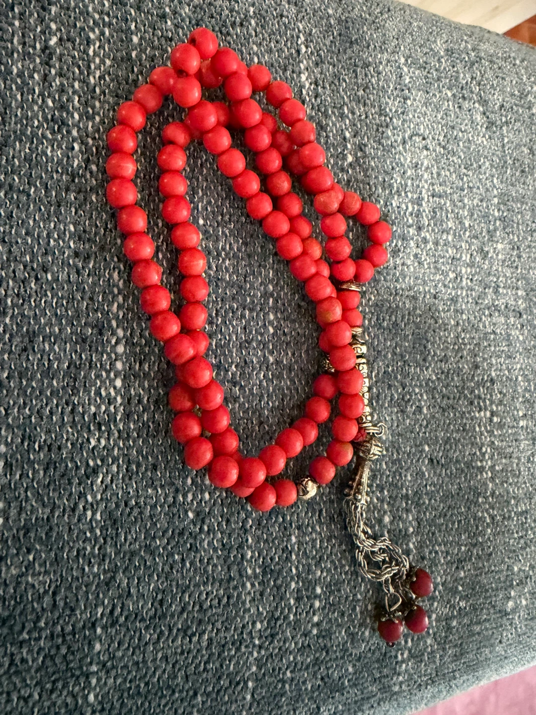 Red Beaded Necklace