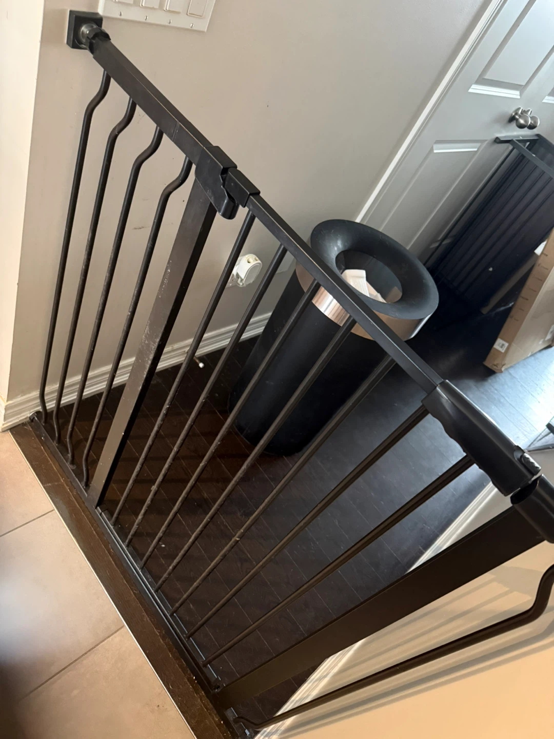 Black tall Metal Baby or Dog Gate