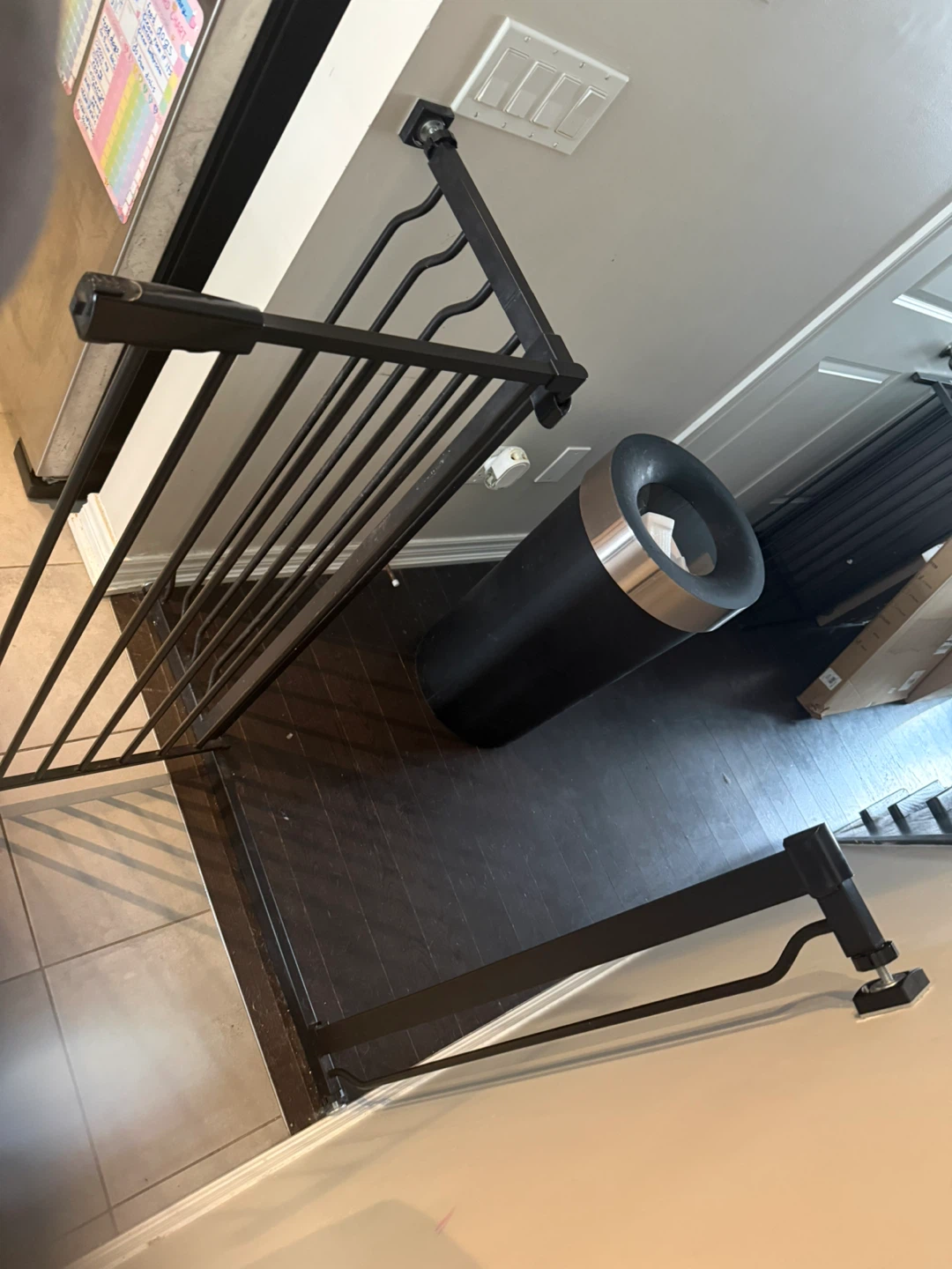 Black tall Metal Baby or Dog Gate - photo 2
