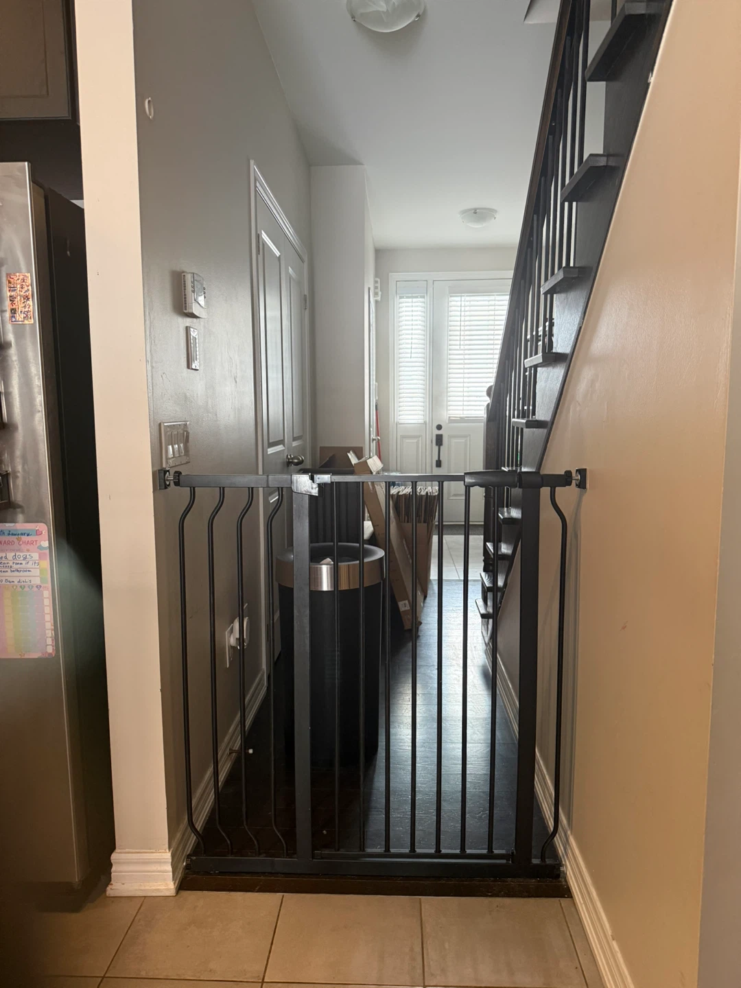 Black tall Metal Baby or Dog Gate - photo 3