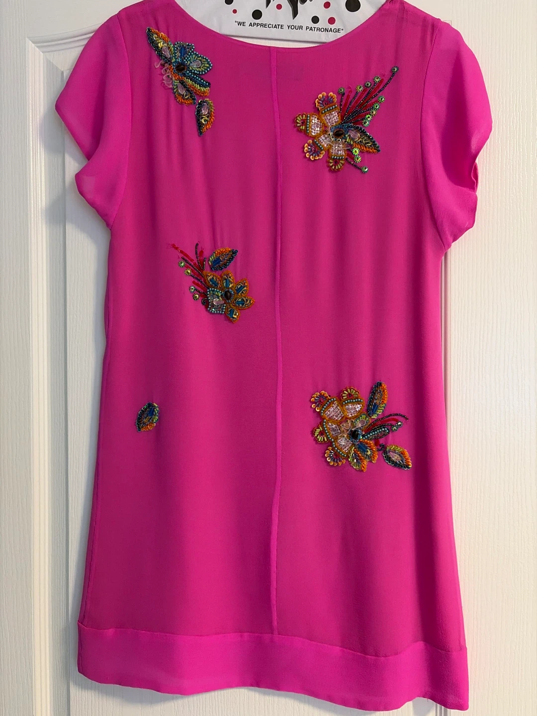 French Connection Pink Beaded Dress Size 6 - photo 5