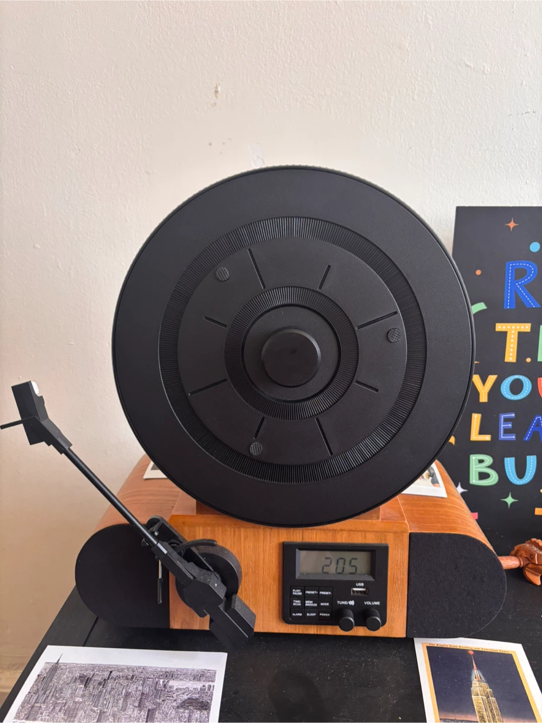 Fuse Record Player with Speakers and Digital Display