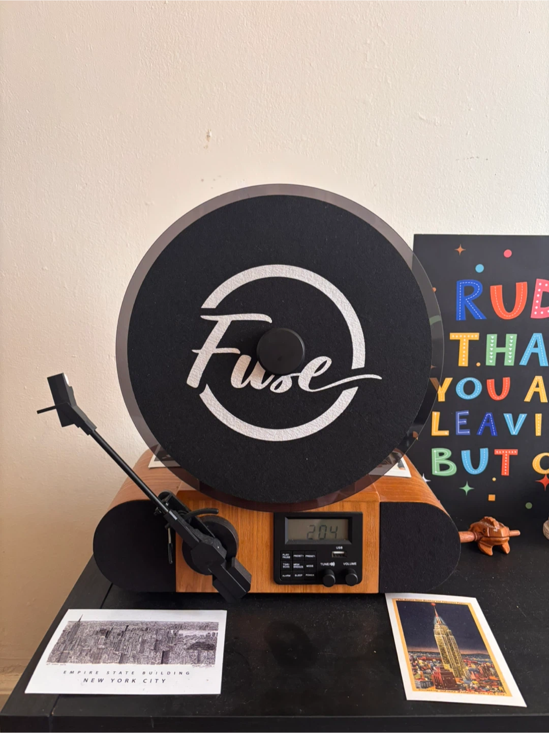 Fuse Record Player with Speakers and Digital Display - photo 4