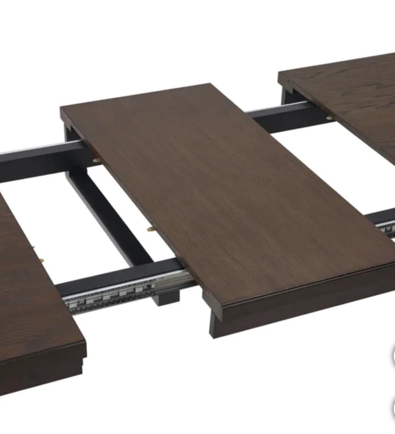Expandable Dining Table - Dark Wood Finish - photo 5