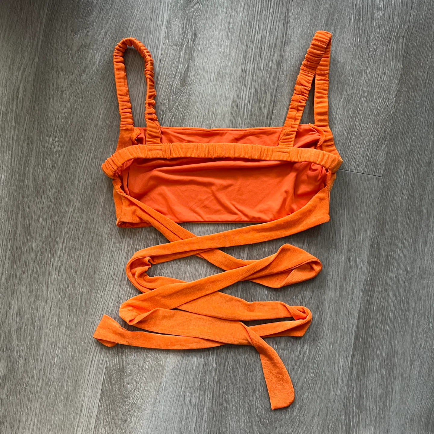 Orange Wrap party top and matching skirt - photo 2