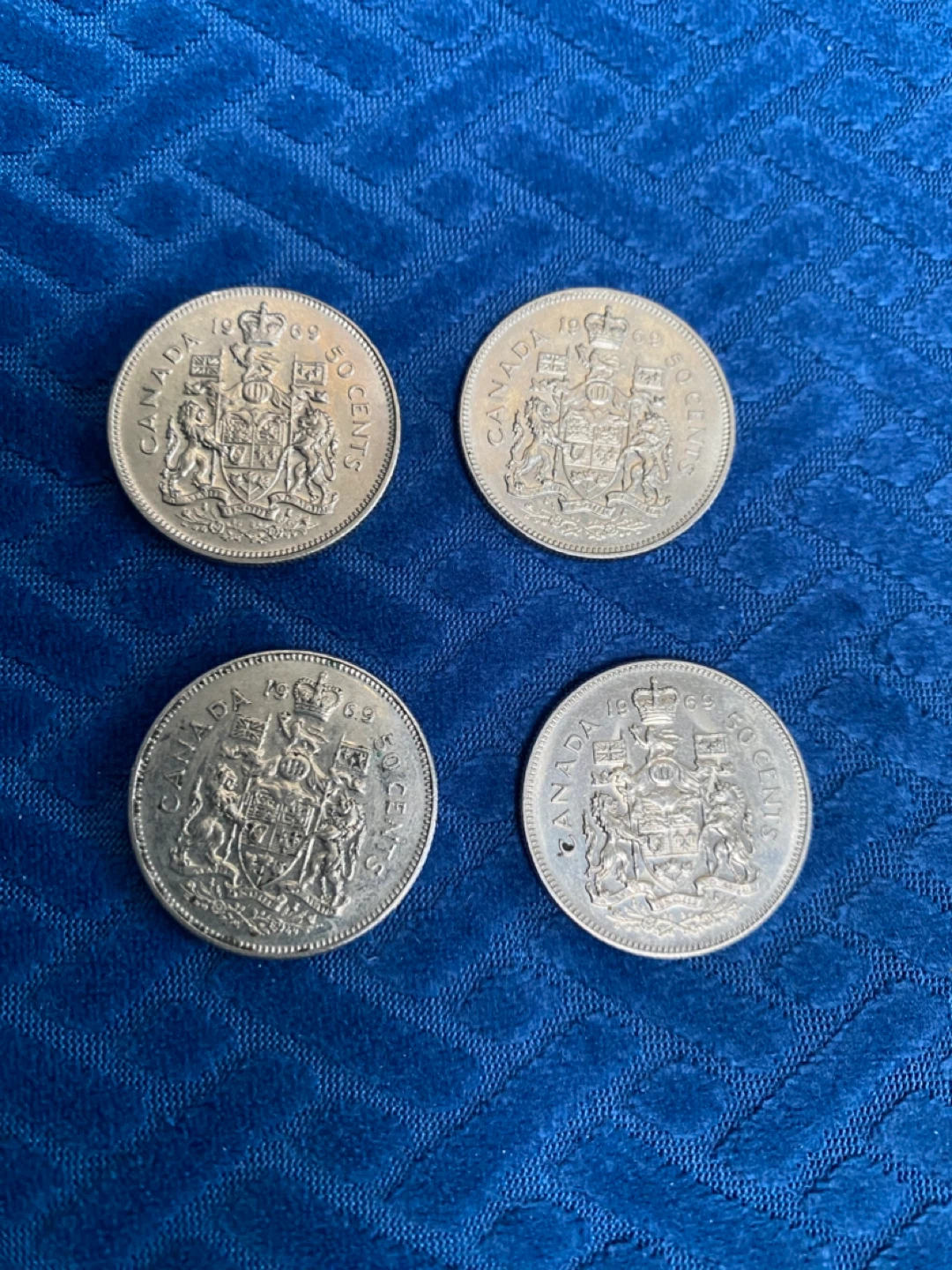 4 x Canada 50 Cents Coins 1969