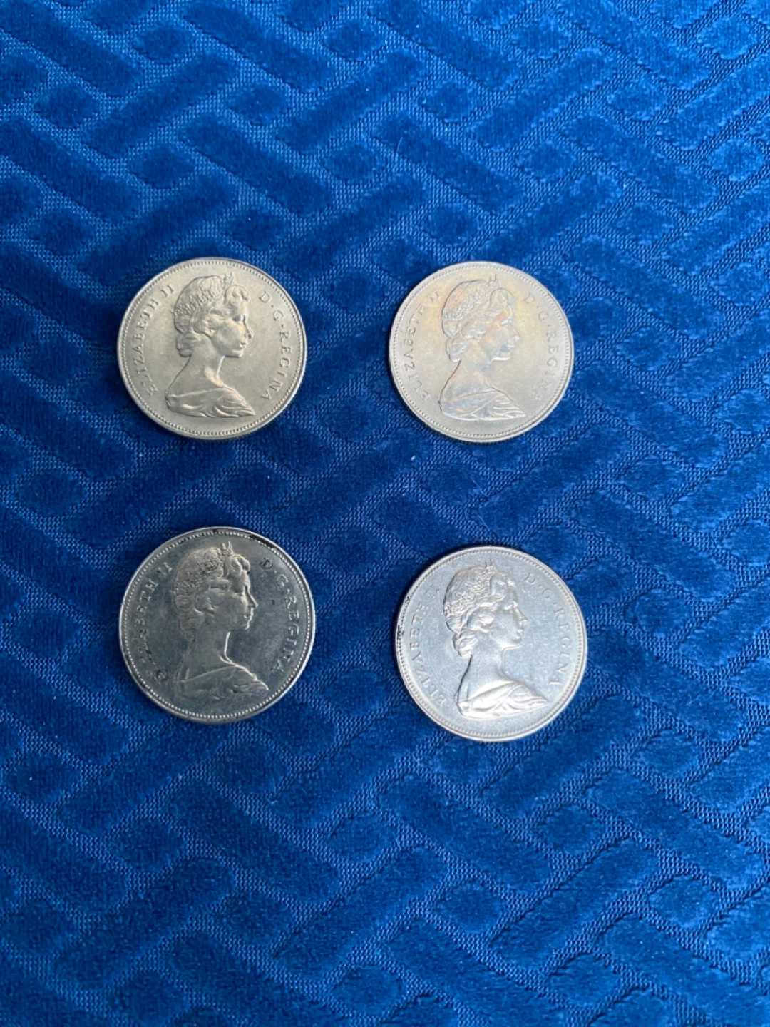 4 x Canada 50 Cents Coins 1969 - photo 2
