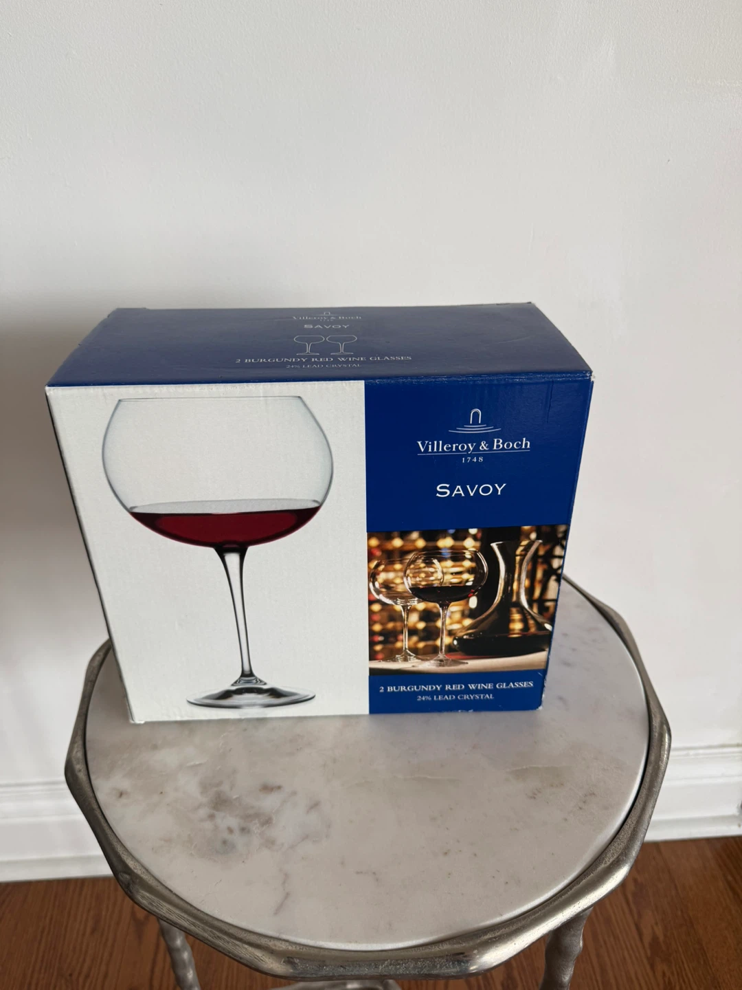 Villeroy & Boch Savoy Burgundy Red Wine Glasses - Set of 2