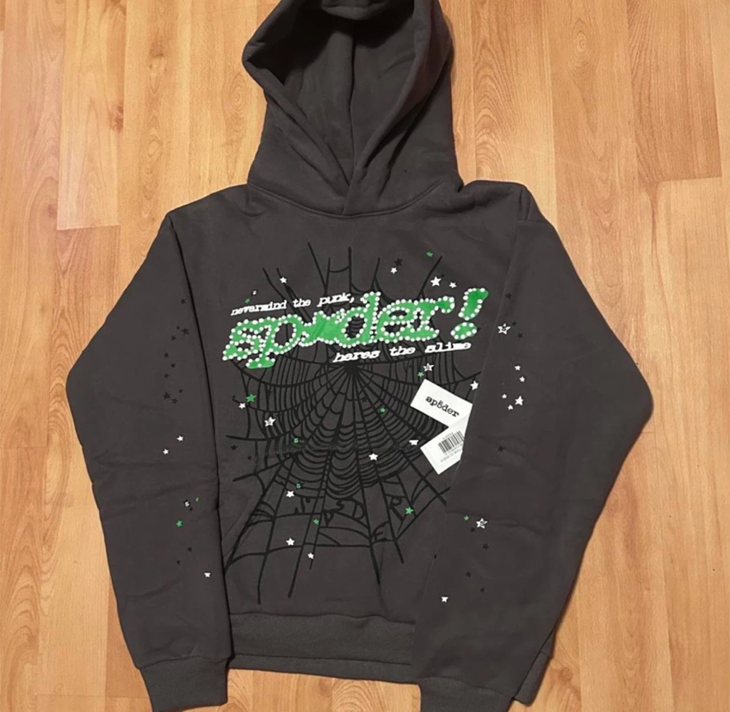 Sp5der Worldwide P*NK V2 Slate Grey Hoodie – All Sizes
