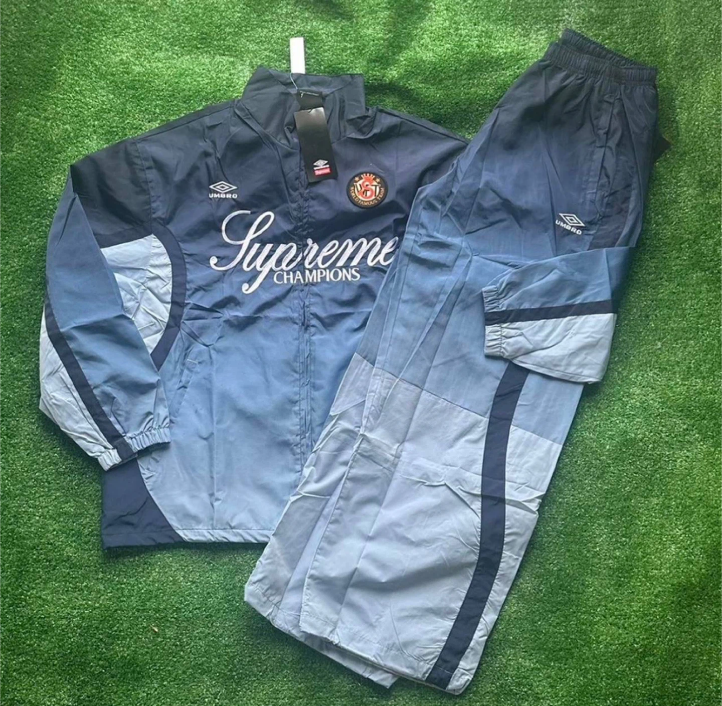 Supreme Champions Umbro Navy Blue Gradient Tracksuit Set