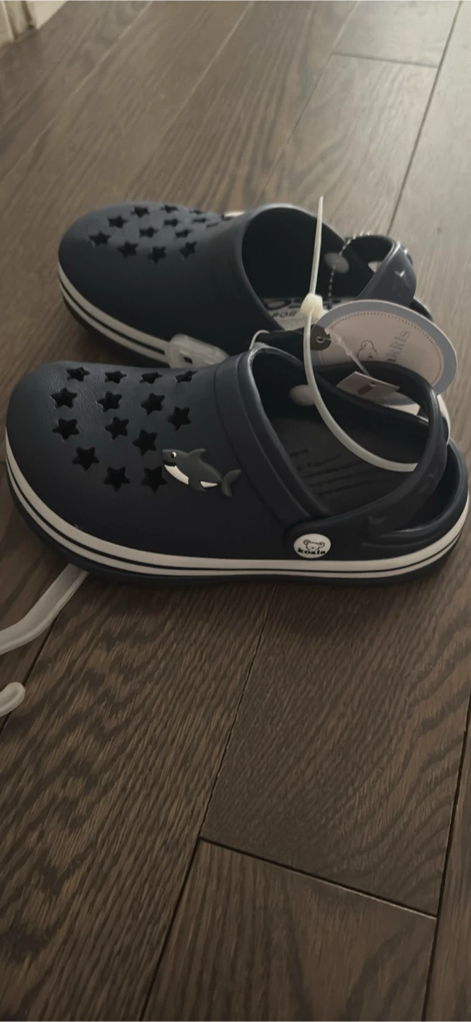 Navy Blue Crocs with Star Cutouts - photo 2