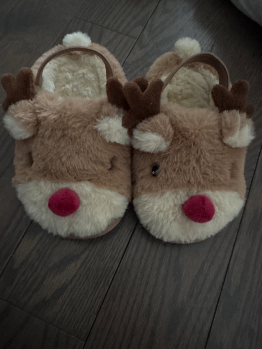 Toddler Reindeer Slippers Size M (7/8)