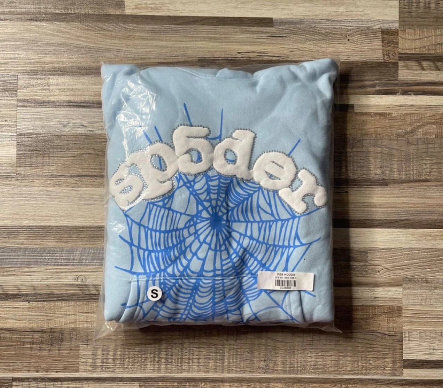 Sp5der Sky Blue Web Hoodie - All Sizes - photo 2