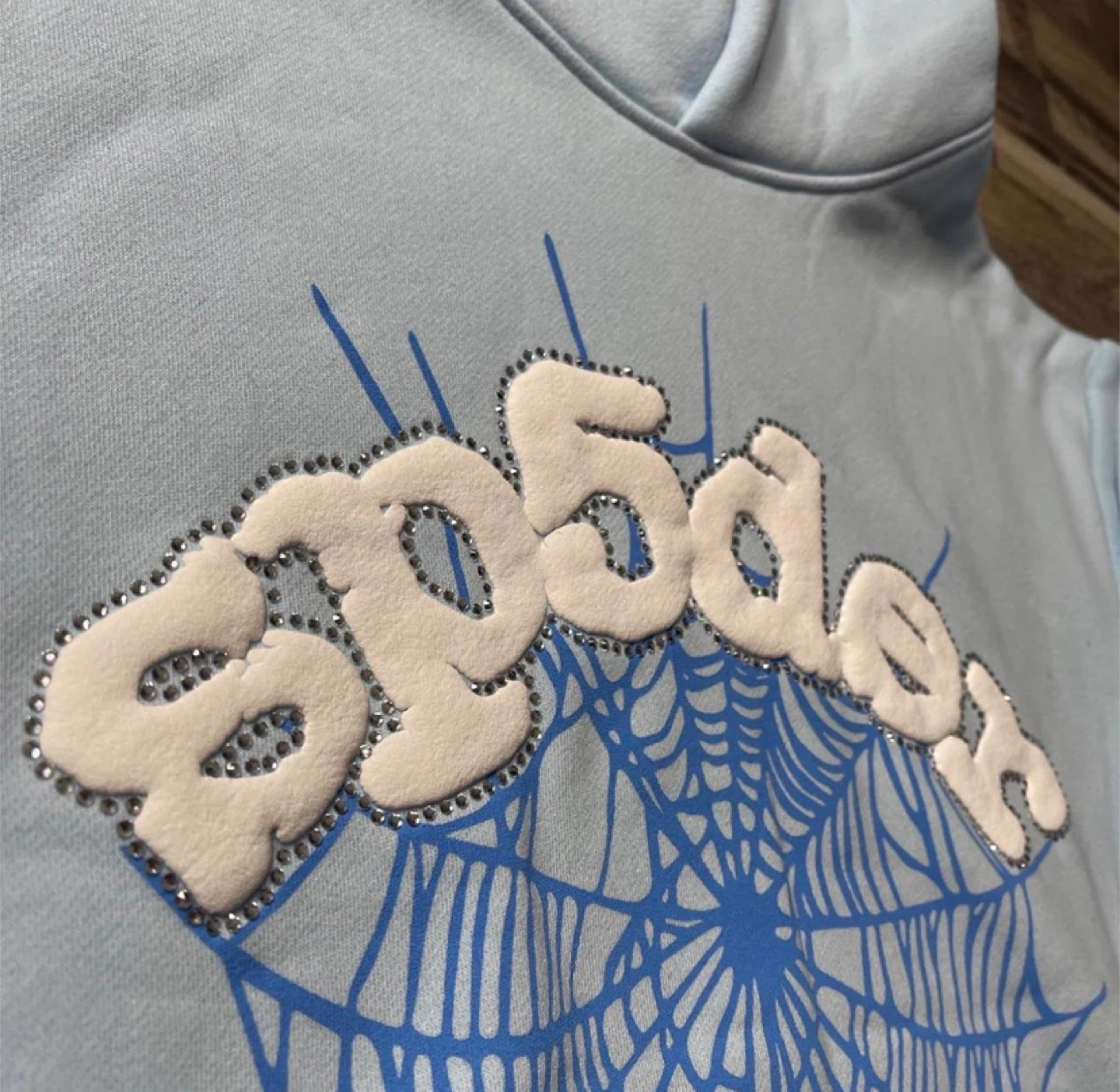 Sp5der Sky Blue Web Hoodie - All Sizes - photo 3