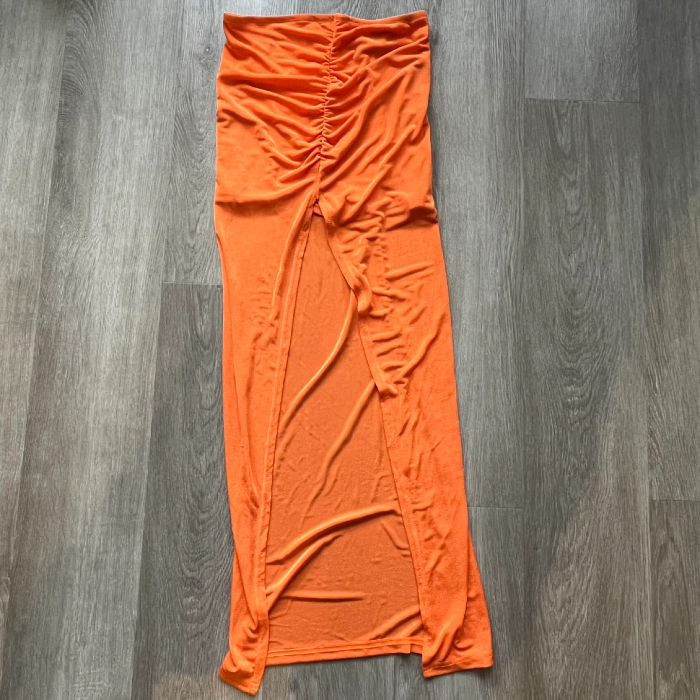 Orange Wrap party top and matching skirt - photo 3