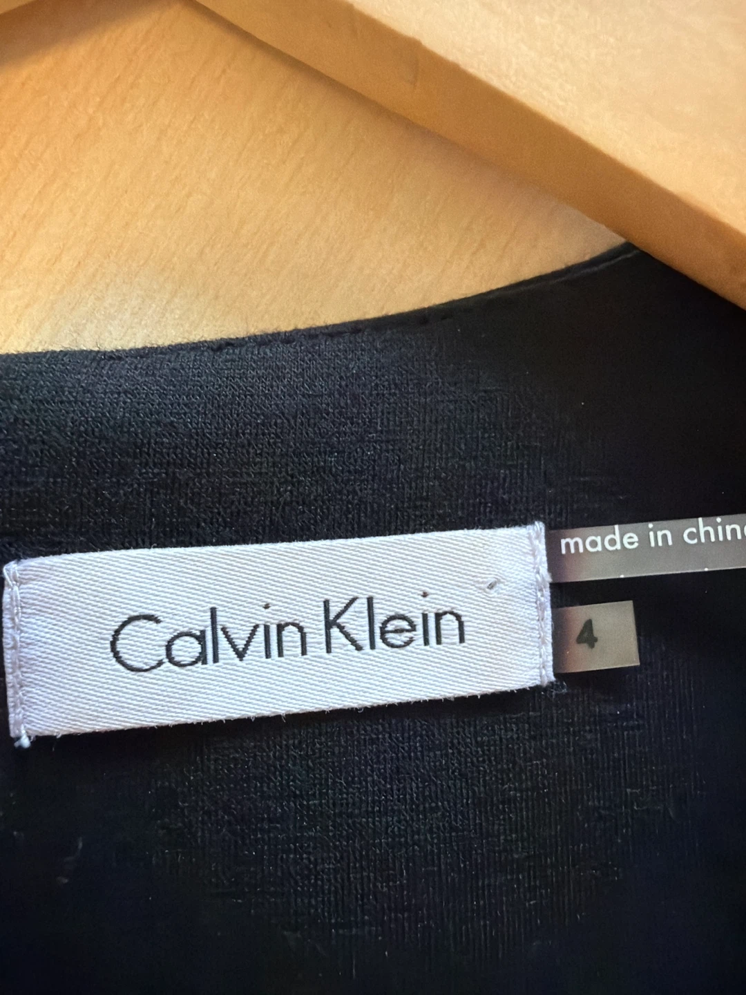 Calvin Klein Black Dress with Feather Cuffs - Size 4 - photo 4