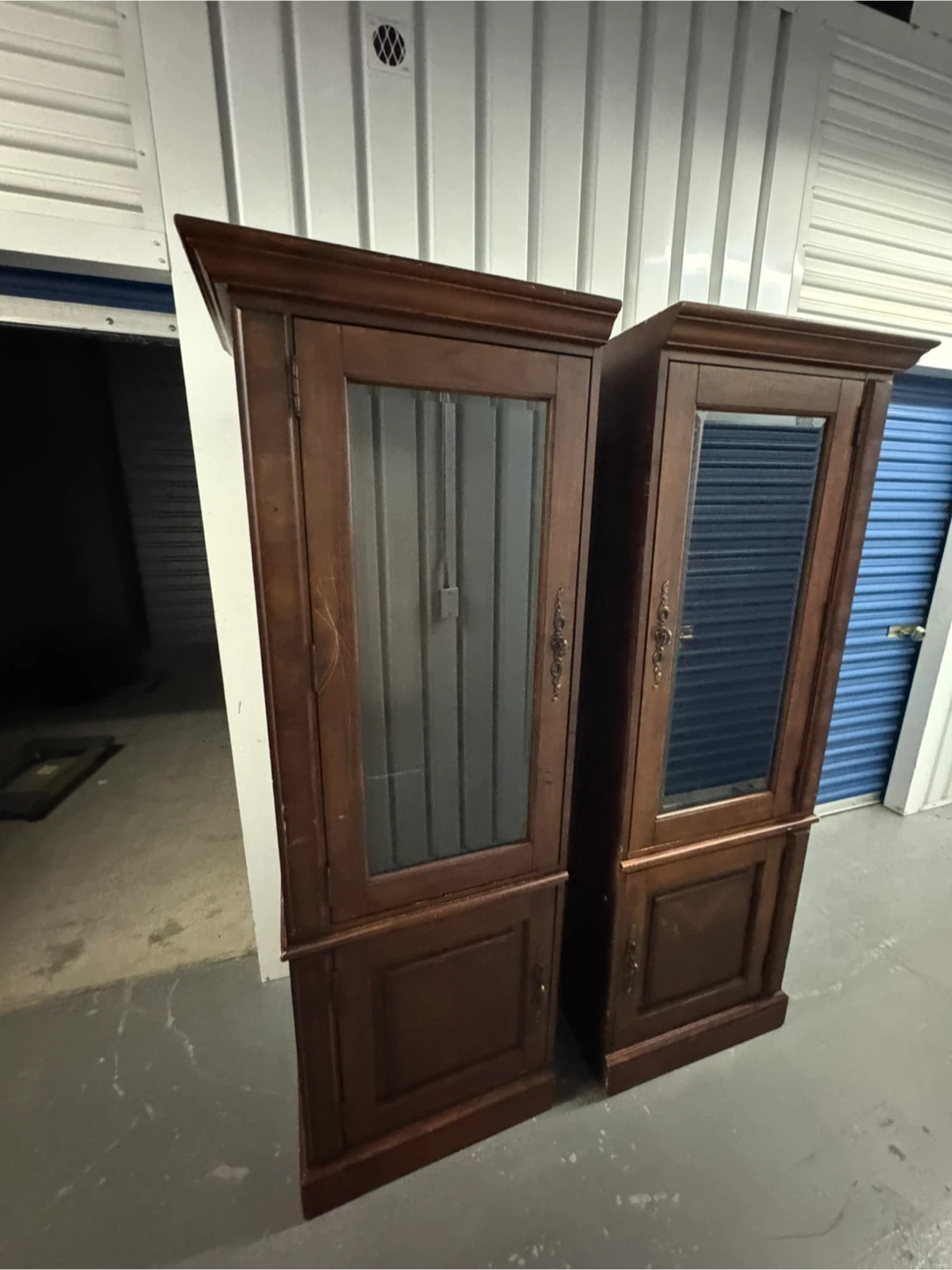 Wooden Display Cabinets with Glass Doors