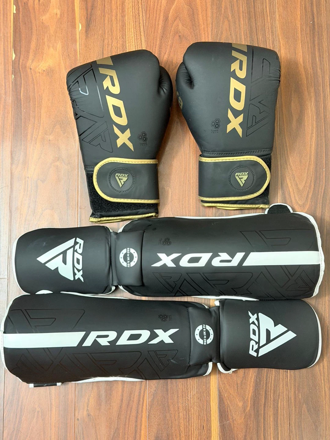 RDX Boxing Gloves and Shin Guards Set For Men