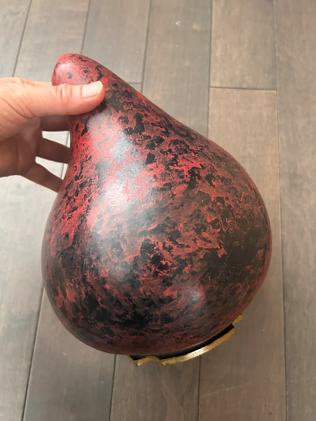 Hand-Painted Gourd with Children Singing - photo 5